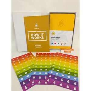 Clever Fox Weekly Yellow Gold Non-Dated Weekly Organiser Undated Diary